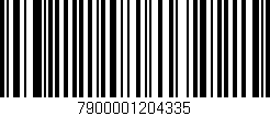 Código de barras (EAN, GTIN, SKU, ISBN): '7900001204335'