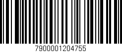 Código de barras (EAN, GTIN, SKU, ISBN): '7900001204755'