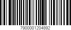 Código de barras (EAN, GTIN, SKU, ISBN): '7900001204892'
