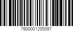 Código de barras (EAN, GTIN, SKU, ISBN): '7900001205097'