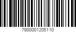 Código de barras (EAN, GTIN, SKU, ISBN): '7900001205110'