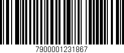 Código de barras (EAN, GTIN, SKU, ISBN): '7900001231867'