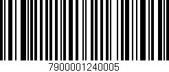 Código de barras (EAN, GTIN, SKU, ISBN): '7900001240005'