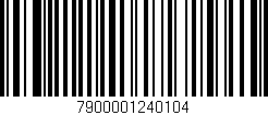 Código de barras (EAN, GTIN, SKU, ISBN): '7900001240104'