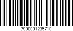 Código de barras (EAN, GTIN, SKU, ISBN): '7900001265718'