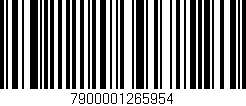 Código de barras (EAN, GTIN, SKU, ISBN): '7900001265954'