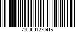 Código de barras (EAN, GTIN, SKU, ISBN): '7900001270415'