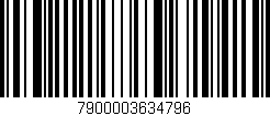 Código de barras (EAN, GTIN, SKU, ISBN): '7900003634796'