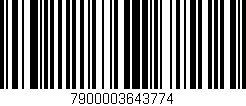 Código de barras (EAN, GTIN, SKU, ISBN): '7900003643774'