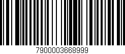 Código de barras (EAN, GTIN, SKU, ISBN): '7900003668999'