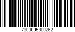 Código de barras (EAN, GTIN, SKU, ISBN): '7900005300262'