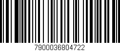 Código de barras (EAN, GTIN, SKU, ISBN): '7900036804722'