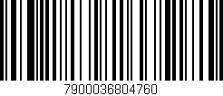 Código de barras (EAN, GTIN, SKU, ISBN): '7900036804760'