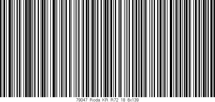 Código de barras (EAN, GTIN, SKU, ISBN): '79047_Roda_KR_R72_18_6x139'