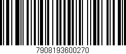 Código de barras (EAN, GTIN, SKU, ISBN): '7908193600270'