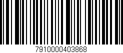 Código de barras (EAN, GTIN, SKU, ISBN): '7910000403868'