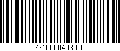 Código de barras (EAN, GTIN, SKU, ISBN): '7910000403950'
