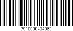Código de barras (EAN, GTIN, SKU, ISBN): '7910000404063'