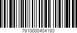 Código de barras (EAN, GTIN, SKU, ISBN): '7910000404193'