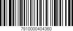 Código de barras (EAN, GTIN, SKU, ISBN): '7910000404360'