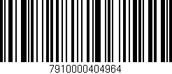 Código de barras (EAN, GTIN, SKU, ISBN): '7910000404964'