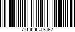 Código de barras (EAN, GTIN, SKU, ISBN): '7910000405367'