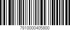 Código de barras (EAN, GTIN, SKU, ISBN): '7910000405800'