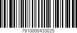 Código de barras (EAN, GTIN, SKU, ISBN): '7910000433025'