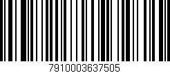Código de barras (EAN, GTIN, SKU, ISBN): '7910003637505'