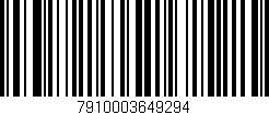 Código de barras (EAN, GTIN, SKU, ISBN): '7910003649294'