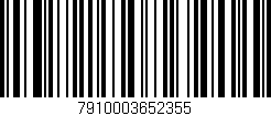 Código de barras (EAN, GTIN, SKU, ISBN): '7910003652355'