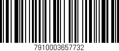 Código de barras (EAN, GTIN, SKU, ISBN): '7910003657732'