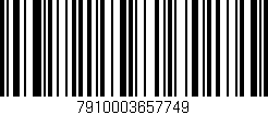Código de barras (EAN, GTIN, SKU, ISBN): '7910003657749'