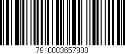 Código de barras (EAN, GTIN, SKU, ISBN): '7910003657800'