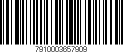 Código de barras (EAN, GTIN, SKU, ISBN): '7910003657909'