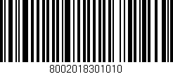 Código de barras (EAN, GTIN, SKU, ISBN): '8002018301010'