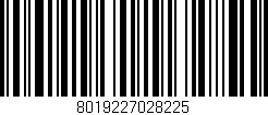 Código de barras (EAN, GTIN, SKU, ISBN): '8019227028225'