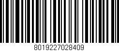 Código de barras (EAN, GTIN, SKU, ISBN): '8019227028409'