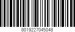 Código de barras (EAN, GTIN, SKU, ISBN): '8019227045048'