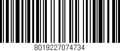 Código de barras (EAN, GTIN, SKU, ISBN): '8019227074734'