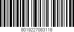 Código de barras (EAN, GTIN, SKU, ISBN): '8019227083118'