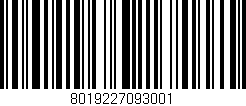 Código de barras (EAN, GTIN, SKU, ISBN): '8019227093001'