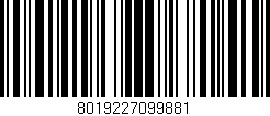 Código de barras (EAN, GTIN, SKU, ISBN): '8019227099881'