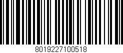 Código de barras (EAN, GTIN, SKU, ISBN): '8019227100518'