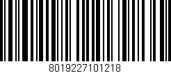 Código de barras (EAN, GTIN, SKU, ISBN): '8019227101218'