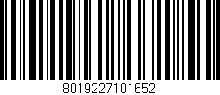 Código de barras (EAN, GTIN, SKU, ISBN): '8019227101652'