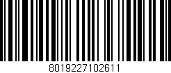 Código de barras (EAN, GTIN, SKU, ISBN): '8019227102611'