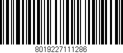 Código de barras (EAN, GTIN, SKU, ISBN): '8019227111286'