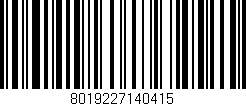 Código de barras (EAN, GTIN, SKU, ISBN): '8019227140415'