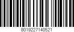 Código de barras (EAN, GTIN, SKU, ISBN): '8019227140521'
